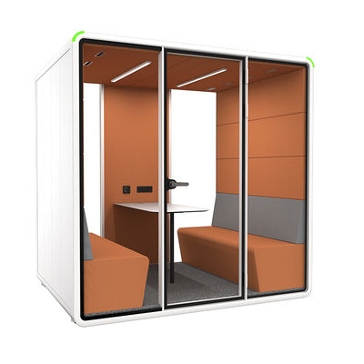 Modern Soundproof Booth with 4000K Lighting and STC30dB Soundproofing for Office and Meeting Pods