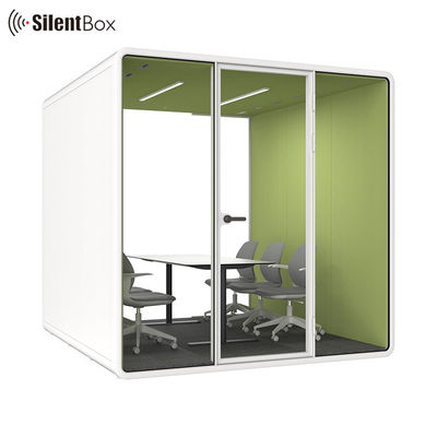 6 Person Capacity Silent Booth with Aluminum+Steel Frame and Modern Design for Office and Studio