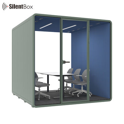Modular Soundproof Meeting Pod for 6 People with W2600*D2605*H2338mm Dimensions