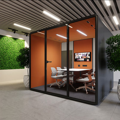 Modular Soundproof Meeting Pod for 6 People with W2600*D2605*H2338mm Dimensions