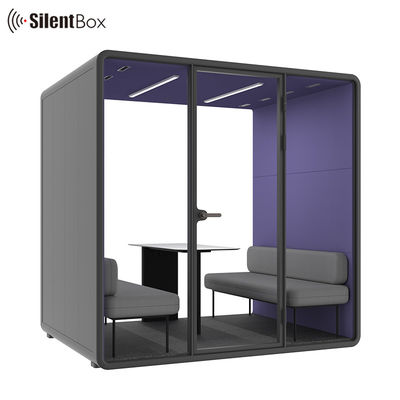 2300x1785x2338mm Size Steel Frame Acoustic Interior Meeting Pod Silent Booth for Office