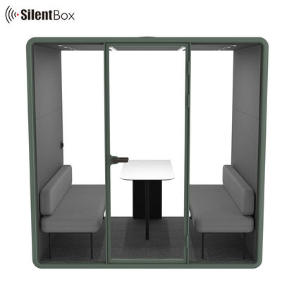 Stand Alone Meeting Pod in Private Space Soundproof Glass Booth Portable Office for Work