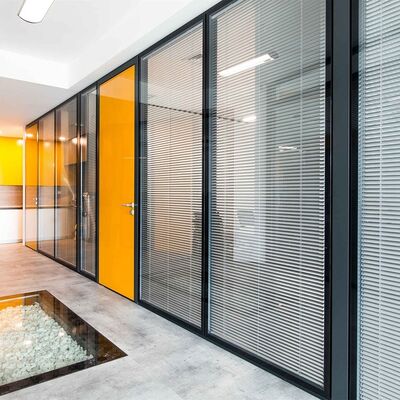 Office Demountable Solid Wall Partition System Reusable Wooden Partition