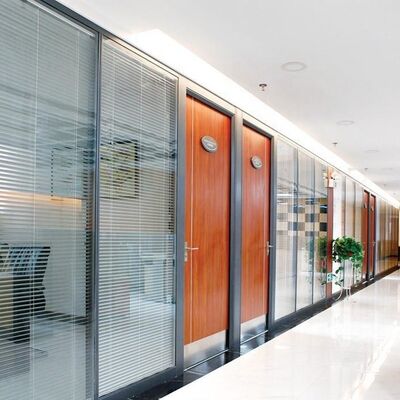 High-end Modular Aluminium Double Glass Office Glass Walls Partition Cubicles